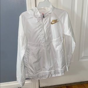 Girls Nike White Windbreaker size L